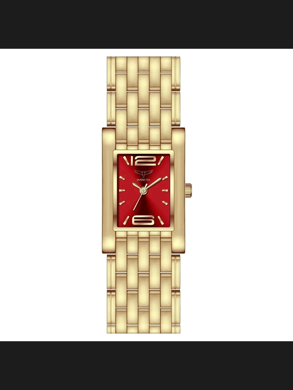 Invicta Gold-Tone Rectangular Watch